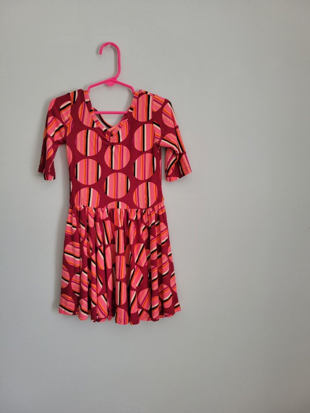 Dot Dot Smile Dress Girl's 3/4 Toddler Red Circles Twirl Ballerina NWT